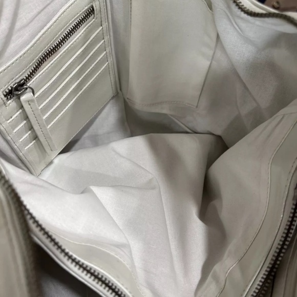 Free People Off The Record Carryall Tote Coated Shiny Canvas Adjustable Strap - Picture 8 of 8